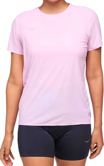 W Airolite Run Short Sleeve Pink Twilight