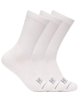 U Crew Run Sock 3-Pack White / White / White