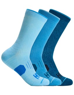 U Crew Run Sock 3-Pack Hazy Blue / Soft Cobalt / Night Glw Blue