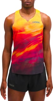 M Race Day Singlet Tr Prt Hoka Citrus Prt