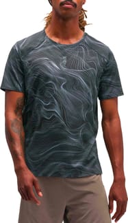 M Everyrun Short Sleeve Clf Prt Black / White Prt