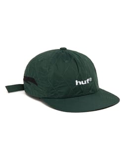 Cap Lightining Quilted 6 Panel Hat Forest Green