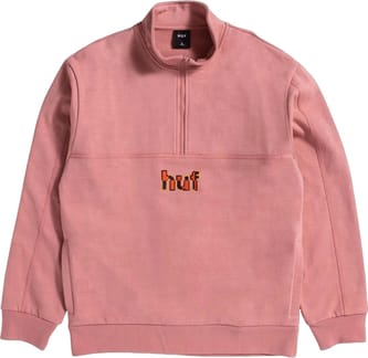 Sweat Split 1-4 Zip Mock Dusty Rose