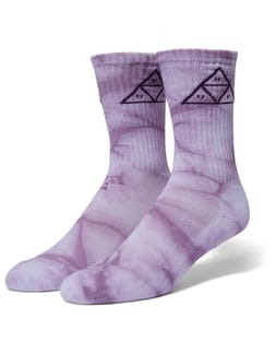 Socks Triple Triangle Tiedye Crew Purple