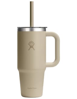 24 Oz Travel Tumbler Clear Lid Oat