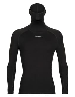 M Merino LS Roll Neck Black