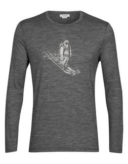 M Tech Lite II LS Tee Skiing Yeti Gritstone Hthr