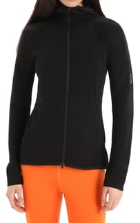 W ZoneKnit LS Zip Hoodie Black