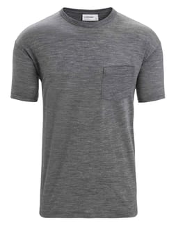 M Merino Granary SS Pocket Tee Gritstone Hthr