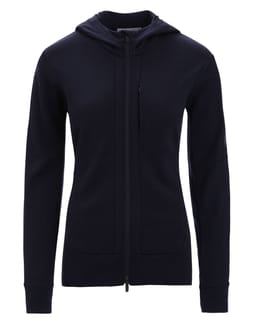 W Merino Quantum III LS Zip Hoodie Midnight Navy