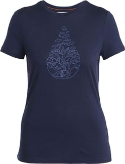 Women Merino 150 Tech Lite III SS Tee Hike Path Midnight Navy