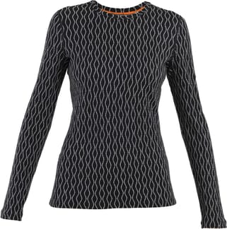 W Merino 260 Vertex LS Crewe On-Piste Black/Snow/J