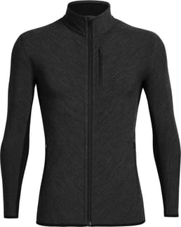 M Merino Descender LS Zip Jet Heather/Black
