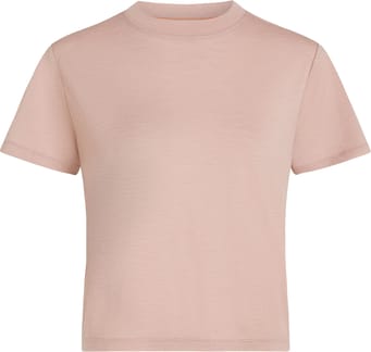 W Merino 150 Tech Lite SS Crop Tee Pink Quartz
