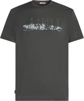 M Merino 150 Tech Lite SS Tee The Peaks Obsidian