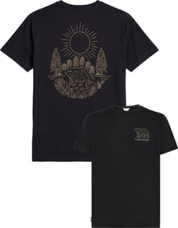 M Merino 150 Tech Lite SS Tee Forest Footsteps Black