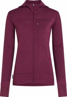W Merino Blend 300 RealFleece™ Descender LS Zip Hoodie Dk Berry