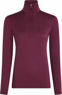 W Merino 200 Oasis LS Half Zip Dk Berry