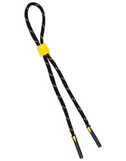 Cordon Stopper 5,5mm Noir / Jaune