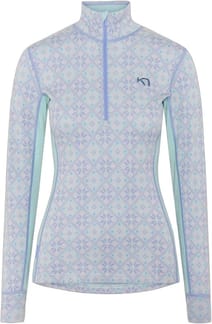 Rose Half Zip Baselayer Top Bright Turquoise