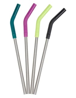 Steel Straws 4 Pack Multi Color Steel