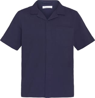 Box Short Sleeve Seersucker Shirt Night Sky
