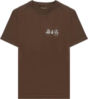 Regular Fit Owl Trip Chest Print T-Shirt Demitasse