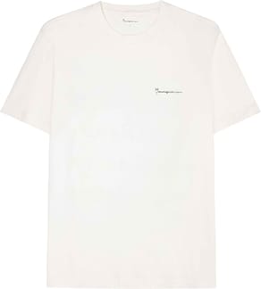 Regular Fit Colorful Trademark Print T-Shirt Egret