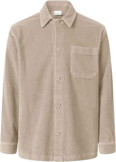 Stretched 8-Wales Corduroy Overshirt Light Feather Gray