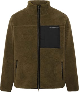 Teddy Fleece Zip Sweat Dark Olive