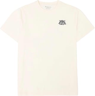 Regenerative Organic Cotton Chest Embroidery T-Shirt Egret
