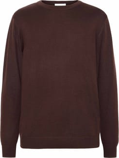 Regular Merino Knit Crew Neck Chocolate Torte