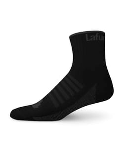 Active Wool Quarter Socks Black