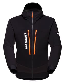 Aenergy So Hybrid Hooded Jacket Men Black Vibrant Orange
