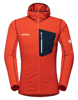 Aenergy Light ML Hooded Jacket Men Hot Red Marine