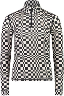 Cascade W Merino Flex 200 1/4 Zip Checkers