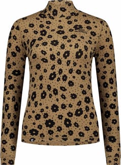 Cascade W Merino Base Layer Mock Neck Long Sleeve Aoraki Lily Toffee