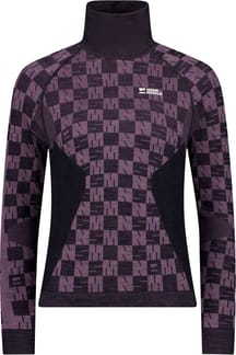 Ascender Merino Baselayer Mock Neck LS W Mauve/Black