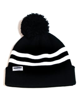 Pom Pom Beanie Black