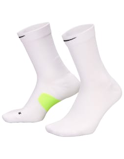 U Nike Midweight Run Crew Socks White Volt Black