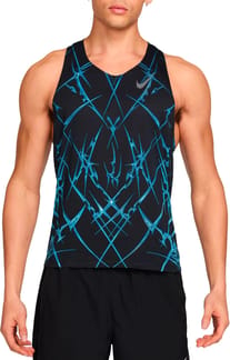 M Nike Dri-Fit ADV Aeroswift Singlet Aop Black White