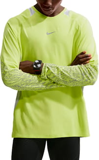 M Nike Stride LS Tee Lt Lemon Twist/Grey Fog
