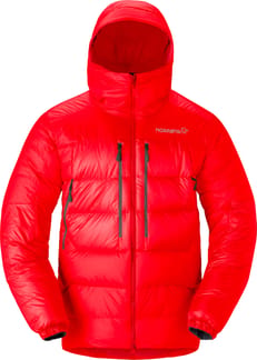 Trollveggen Down800 Hood M Flame Scarlet