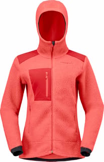 Trollveggen Warm3 Zip Hood W Deep Sea Coral Baked Apple