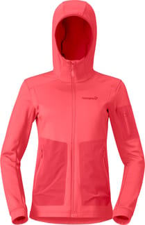 Falketind Warm2 Stretch Hood W Deep Sea Coral Baked Apple