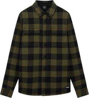 Bear Cozy Flannel Deep Oli Pit Black Check