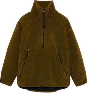 Snowdrift Quarter Zip Sherpa Army Green
