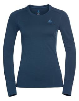 BL Top Crew Neck L/S Merino 200 Blue Wing Teal Melange