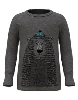BL Top Crew Neck L/S Active Warm Eco Kid Odlo Steel Grey Melange