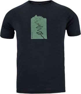 T-Shirt Crew Neck S/S Ascent Pw 130 Trai Black Melange